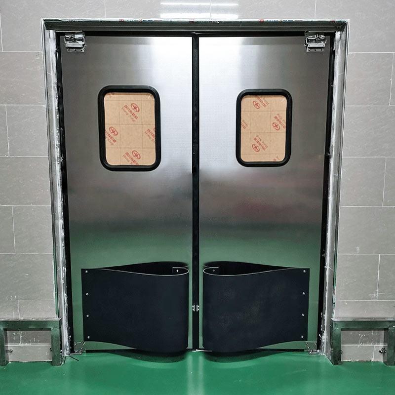 Customizable cleanroom traffic doors with double