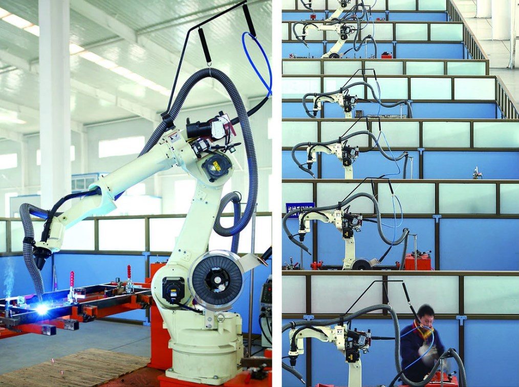 Hospital bed manufacture process of Manipulator welding