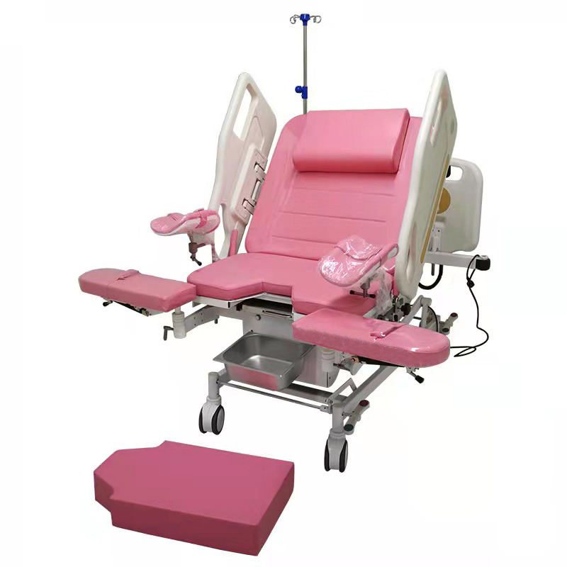 adjustable obstetric bed on leg