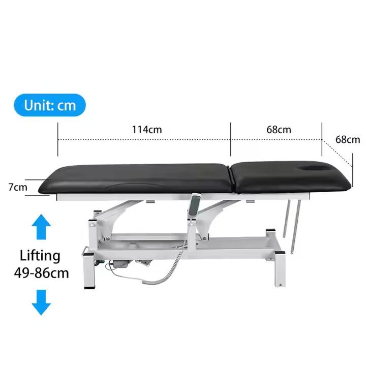 dimension of the massage table in detail