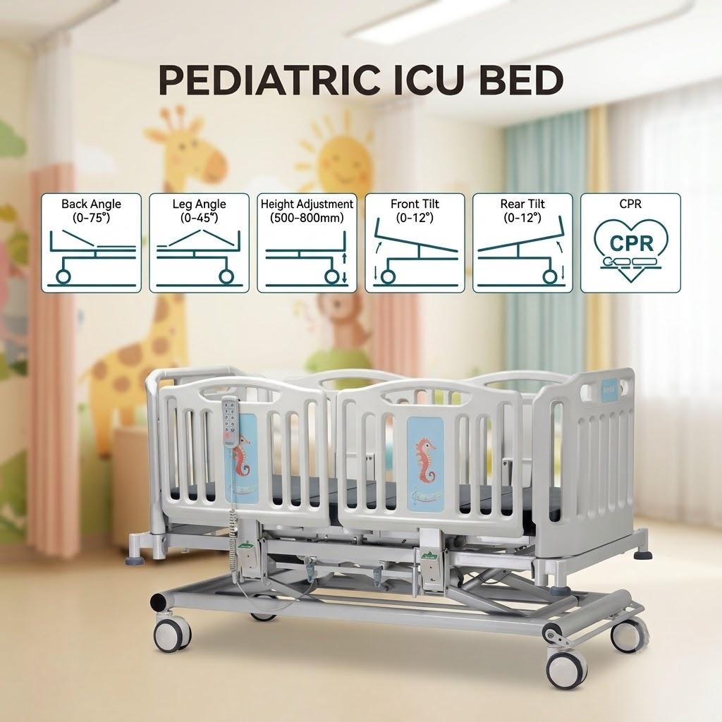 electric pediatric icu bed