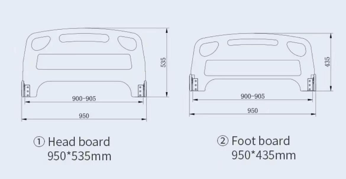 head and board overall dimension