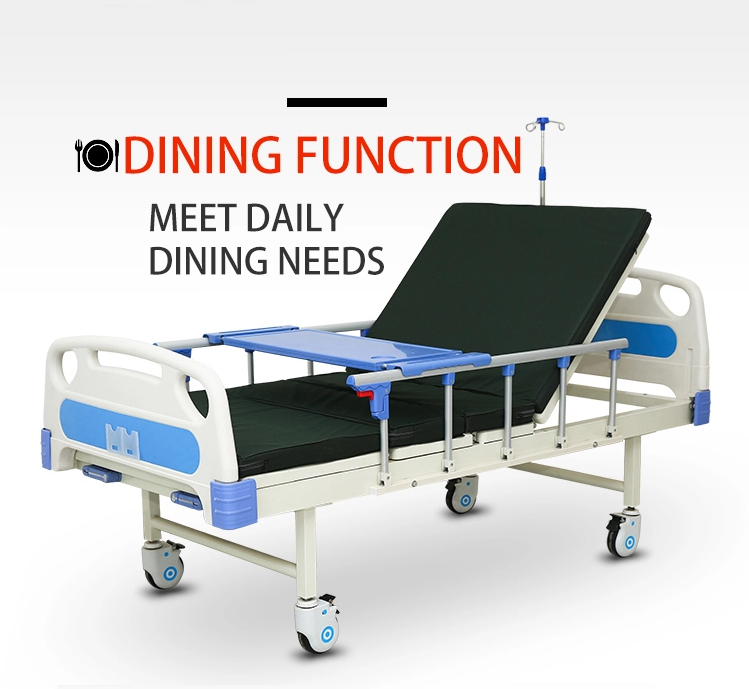 hospital bed with dinning table