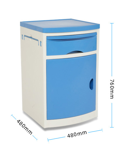 hospital bedside cabinet size