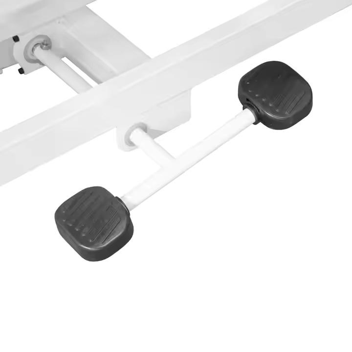 hydraulic foot pads control the crank hospital bed height high and low