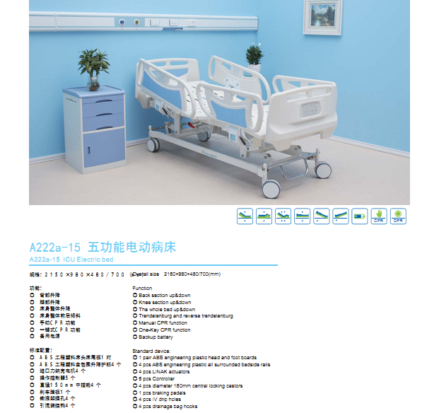 icu bed features