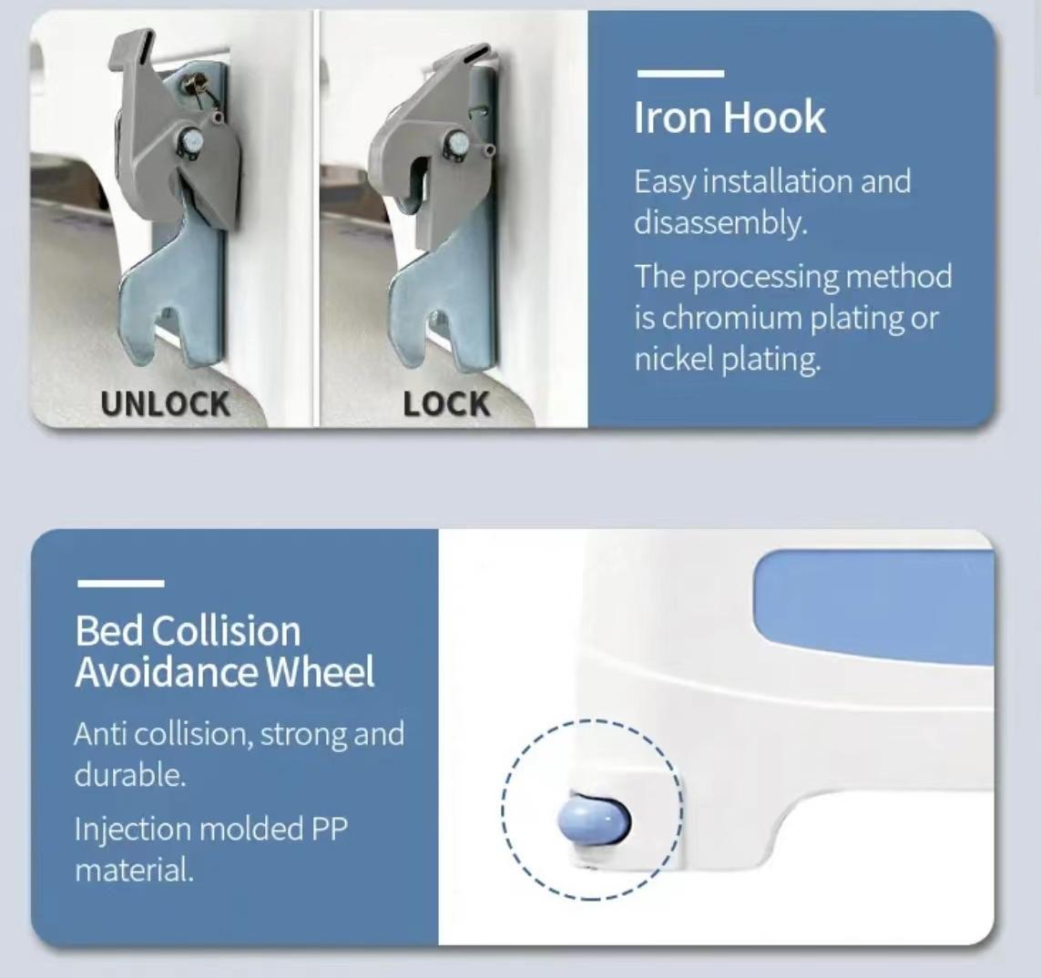 iron locking hook and anti-bumper design feature