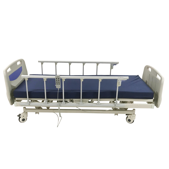 low hospital bed with mattress