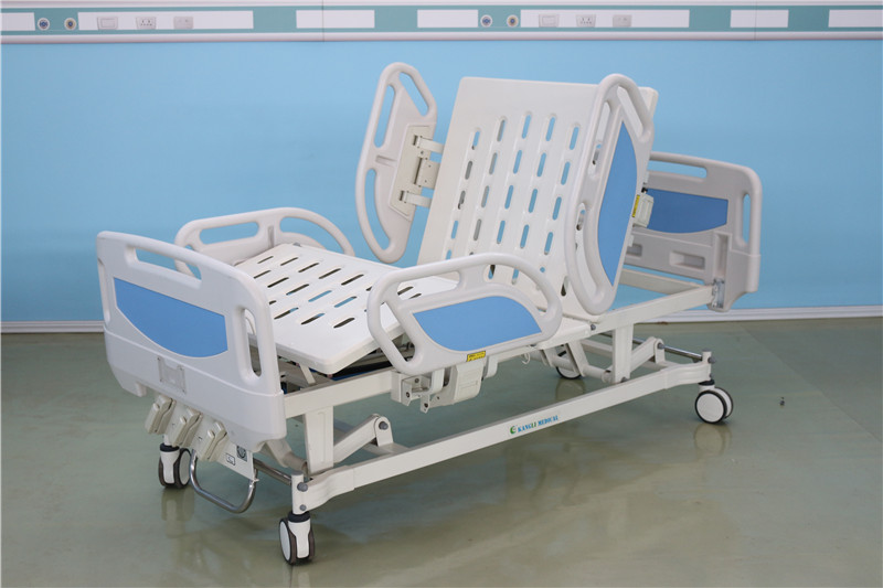 cheap manual crank hospital bed with split side rails