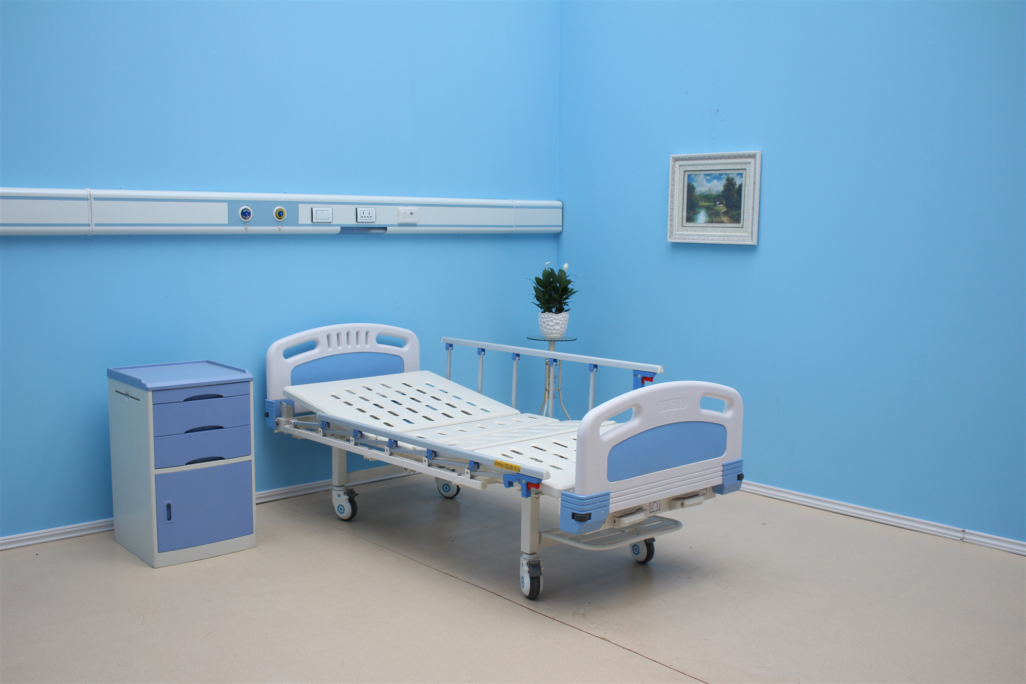 ABS Adjustable Bed Frame Double-Crank Manual Medical Hospital Bed - China Hospital  Bed, Medical Bed - Made-in-China.com