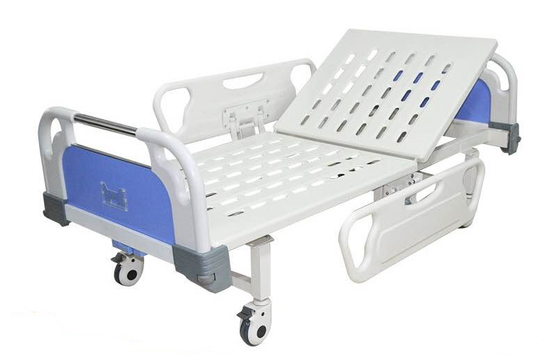 one crank hospital bed with abs side rails