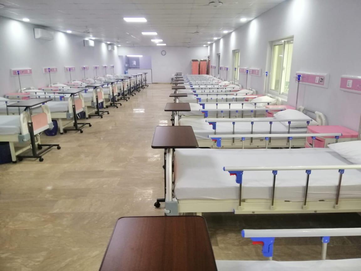 overbed hospital dining table application