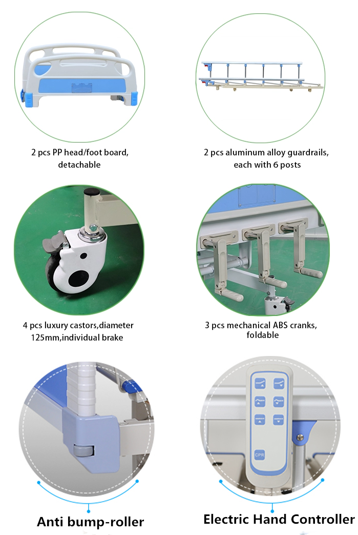 semi electric hospital bed accessories feature