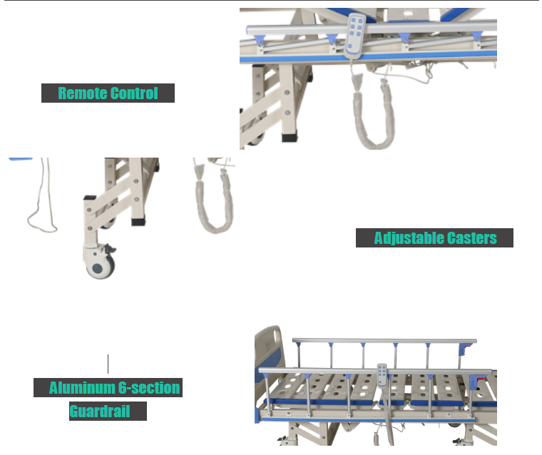 semi electric hospital bed feature