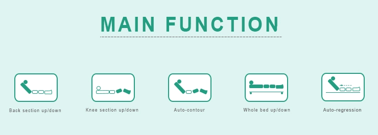 three function electric hospital bed adjustable position