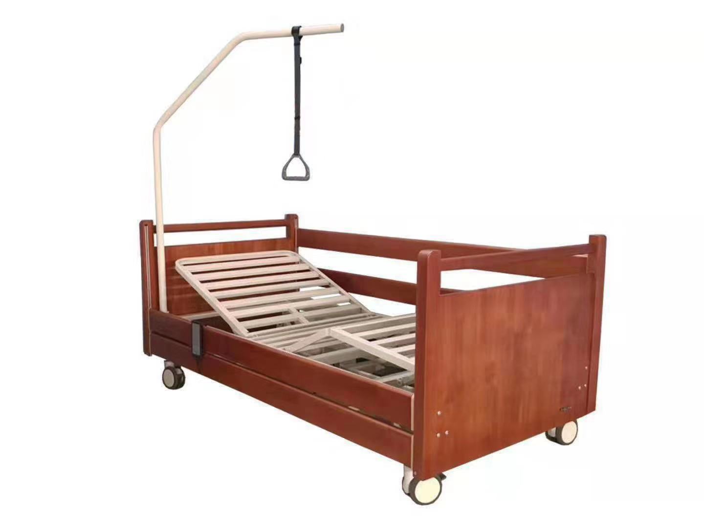 wooden hospital style bed home